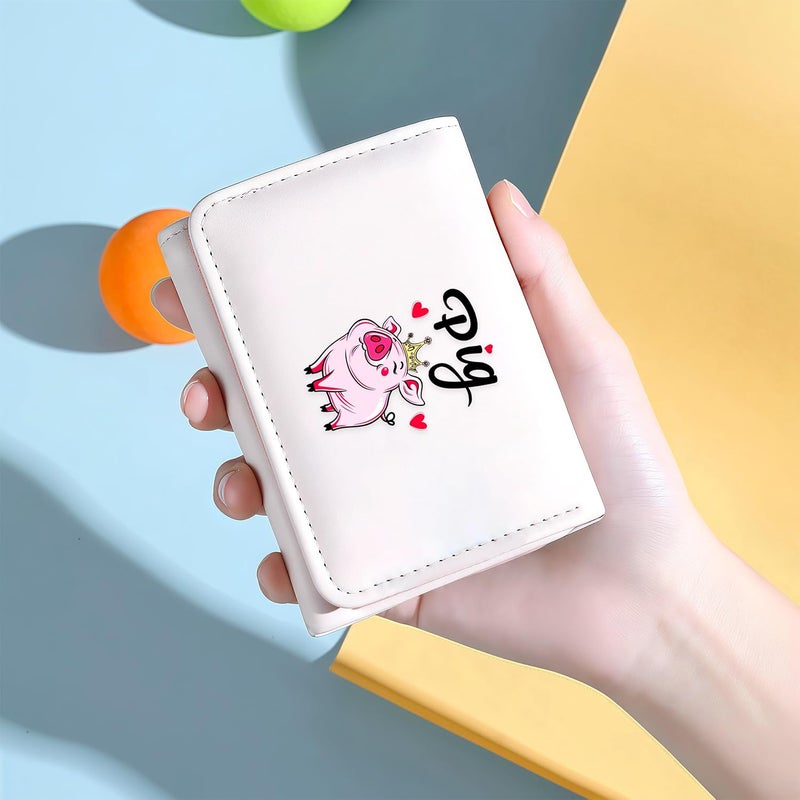 BJDAMAI Pig Wallet For Teens Kids Girls Age 6,7,8,9,10,11,12, Small Slim Thin Mini Compact Women Wallet, Animal Lovers Gifts Stuff, Cash Card Coin Pocket Window For Female! - Image 3